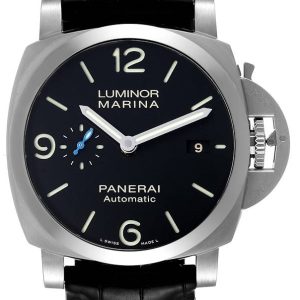 Panerai Herrklocka PAM01312 Luminor Marina Svart/Läder Ø44 mm