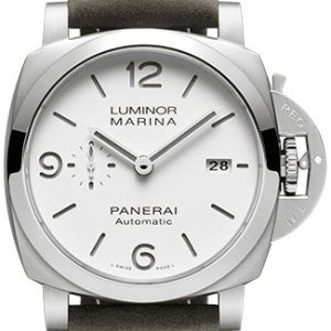 Panerai Herrklocka PAM01314 Luminor Vit/Läder Ø44 mm