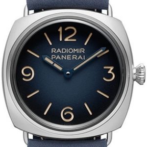 Panerai Herrklocka PAM01335 Radiomir Blå/Läder Ø45 mm