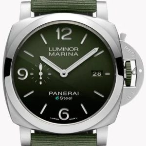 Panerai Herrklocka PAM01356 Luminor Grön/Textil Ø44 mm