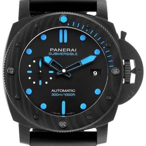 Panerai Herrklocka PAM01616 Submersible Svart/Gummi Ø47 mm