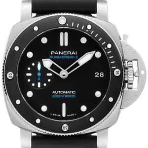 Panerai Herrklocka PAM01683 Submersible Svart/Gummi Ø42 mm