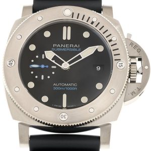 Panerai Herrklocka PAM02305 Submersible Svart/Gummi Ø47 mm