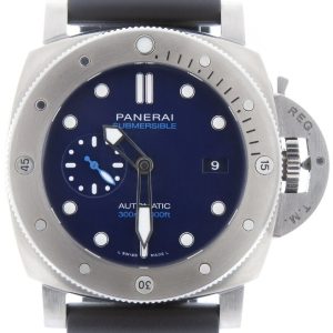 Panerai Herrklocka PAM02692 Submersible Blå/Gummi Ø47 mm