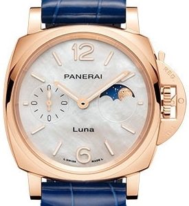 Panerai PAM01181 Luminor Due Vit/Läder Ø38 mm