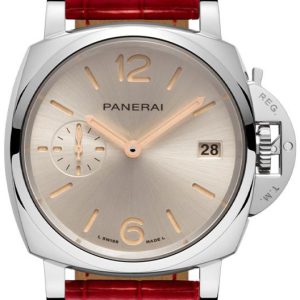 Panerai PAM01248 Luminor Rosa/Läder Ø38 mm