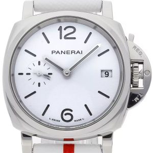 Panerai PAM01306 Luminor Due Vit/Läder Ø38 mm