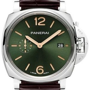 Panerai PAM01329 Luminor Due Grön/Läder Ø42 mm