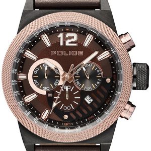 Police 99999 Herrklocka PL15529JSBBN.12 Brun/Läder Ø47 mm