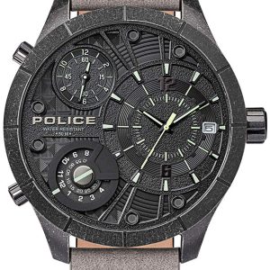 Police 99999 Herrklocka PL15662XSQS.02 Svart/Läder Ø52 mm