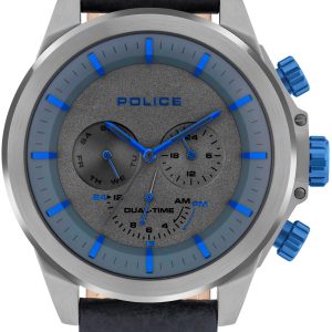 Police Belmont Herrklocka PL15970JSU.61 Grå/Läder Ø52 mm