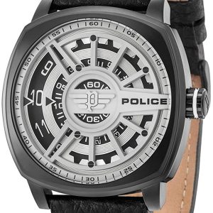 Police Herrklocka 15239JSB.01 Svart/Läder Ø49 mm