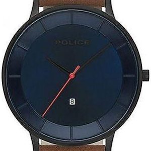 Police Herrklocka P15400JSU03 Blå/Läder Ø40 mm