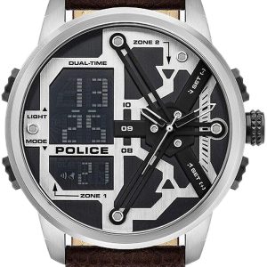 Police Herrklocka PEWJD2003201 Svart/Läder Ø48 mm