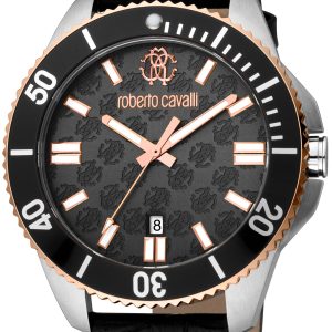 Roberto Cavalli by Franck Muller Herrklocka RC5G013L0035 Svart/Läder