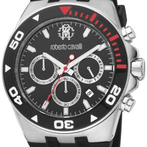 Roberto Cavalli by Franck Muller Herrklocka RC5G016P0015 Svart/Gummi