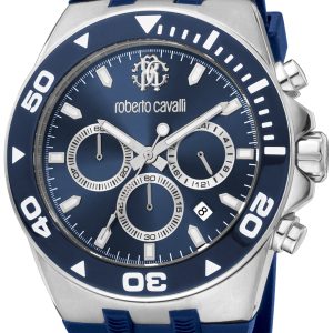 Roberto Cavalli by Franck Muller Herrklocka RC5G016P0025 Blå/Gummi