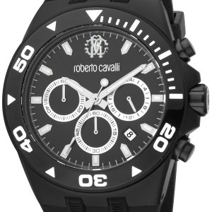 Roberto Cavalli by Franck Muller Herrklocka RC5G016P0035 Svart/Gummi