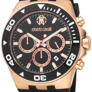 Roberto Cavalli by Franck Muller Herrklocka RC5G016P0045 Svart/Gummi