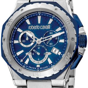 Roberto Cavalli by Franck Muller Herrklocka RV1G153M0071 Blå/Stål