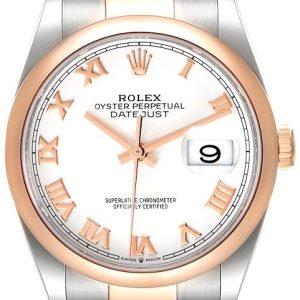 Rolex Damklocka 126201-0016 Datejust 36 Vit/18 karat roséguld Ø36 mm