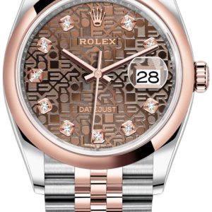 Rolex Damklocka 126201-0025 Datejust 36 Brun/18 karat roséguld Ø36