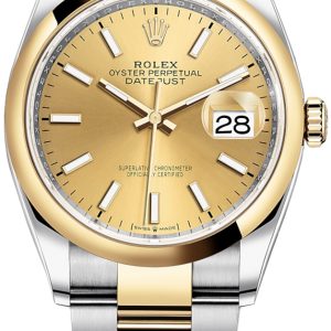 Rolex Damklocka 126203-0016 Datejust 36 Gulguldstonad/18 karat gult