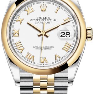 Rolex Damklocka 126203-0029 Datejust 36 Vit/18 karat gult guld Ø36 mm