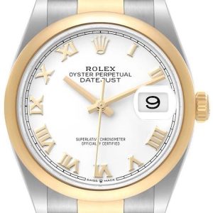 Rolex Damklocka 126203-0030 Datejust 36 Vit/18 karat gult guld Ø36 mm