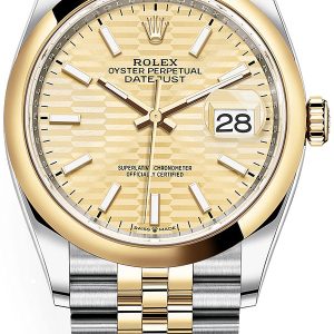 Rolex Damklocka 126203-0039 Datejust 36 Gulguldstonad/18 karat gult