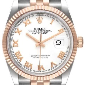 Rolex Damklocka 126231-0015 Datejust 36 Vit/18 karat roséguld Ø36 mm