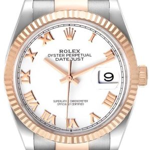 Rolex Damklocka 126231-0016 Datejust 36 Vit/18 karat roséguld Ø36 mm