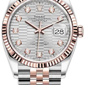 Rolex Damklocka 126231-0039 Datejust 36 Silverfärgad/18 karat