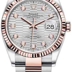 Rolex Damklocka 126231-0040 Datejust 36 Silverfärgad/18 karat