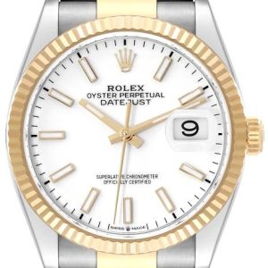 Rolex Damklocka 126233-0020 Datejust 36 Vit/18 karat gult guld Ø36 mm