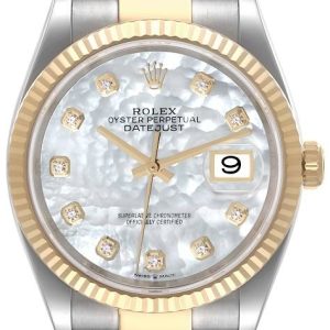 Rolex Damklocka 126233-0024 Datejust 36 Vit/18 karat gult guld Ø36 mm