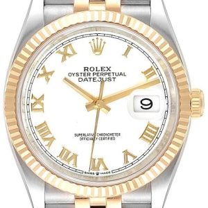 Rolex Damklocka 126233-0029 Datejust 36 Vit/18 karat gult guld Ø36 mm