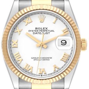 Rolex Damklocka 126233-0030 Datejust 36 Vit/18 karat gult guld Ø36 mm