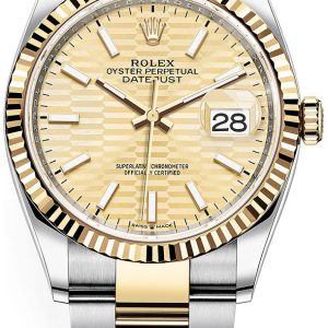 Rolex Damklocka 126233-0040 Datejust 36 Gulguldstonad/18 karat gult