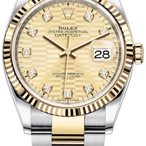 Rolex Damklocka 126233-0046 Datejust 36 Gulguldstonad/18 karat gult