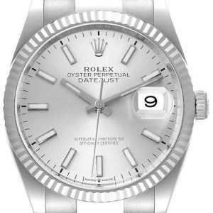 Rolex Damklocka 126234-0014 Datejust 36 Silverfärgad/Stål Ø36 mm