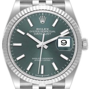 Rolex Damklocka 126234-0051 Datejust 36 Grön/Stål Ø36 mm