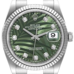 Rolex Damklocka 126234-0056 Datejust 36 Grön/Stål Ø36 mm