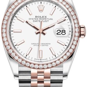 Rolex Damklocka 126281RBR-0005 Datejust 36 Vit/18 karat roséguld