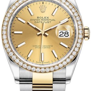 Rolex Damklocka 126283RBR-0002 Datejust 36 Gulguldstonad/18 karat