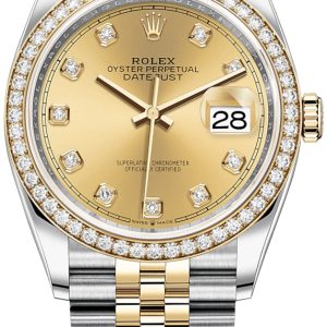 Rolex Damklocka 126283RBR-0003 Datejust 36 Gulguldstonad/18 karat