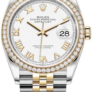 Rolex Damklocka 126283RBR-0015 Datejust 36 Vit/18 karat gult guld