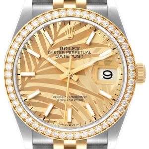 Rolex Damklocka 126283RBR-0023 Datejust 36 Gulguldstonad/18 karat