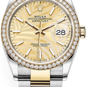 Rolex Damklocka 126283RBR-0024 Datejust 36 Gulguldstonad/18 karat