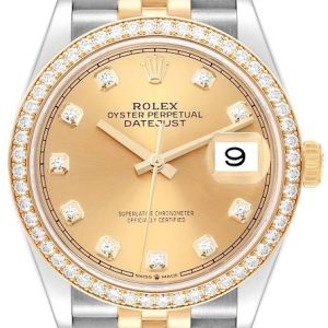 Rolex Damklocka 126283RBR-0030 Datejust 36 Gulguldstonad/18 karat